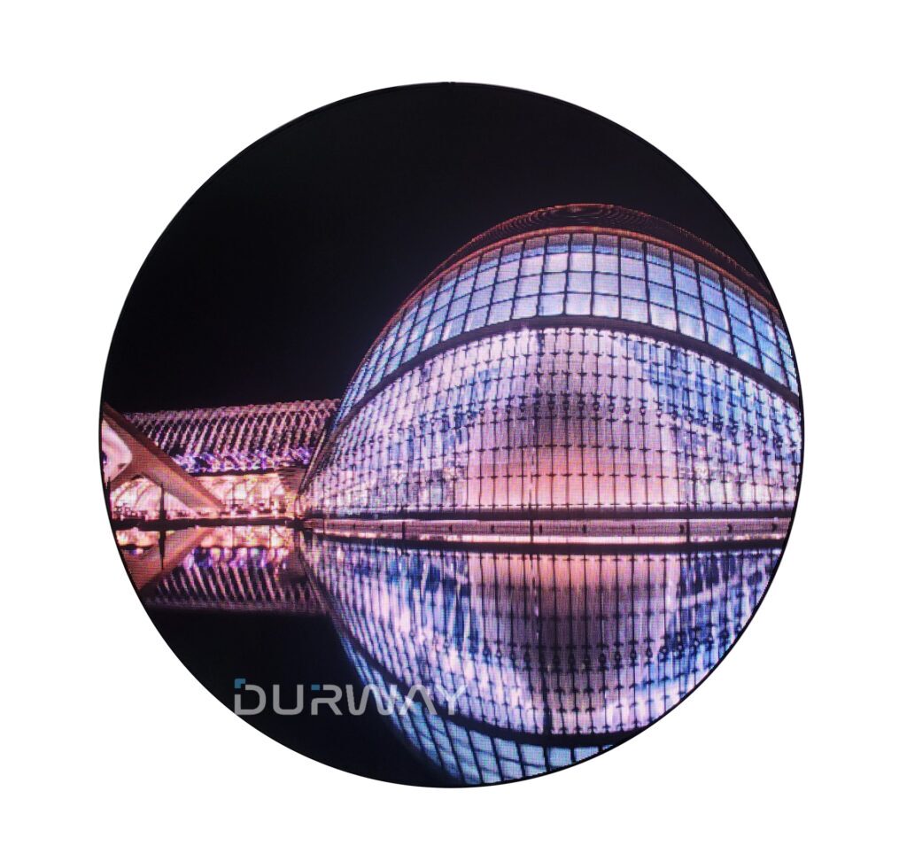 Round boardless led screen