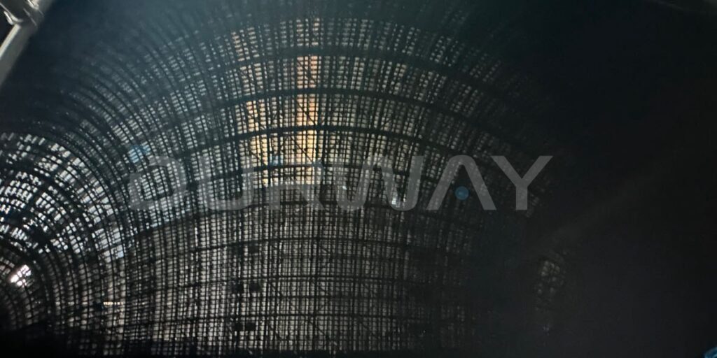 Acoustic transparent led dome 